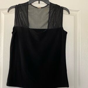 Black Shell With Sheer Top